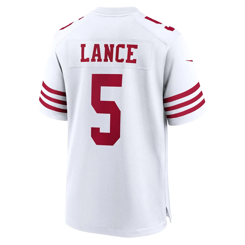 Maillot de match joueur Nike Trey Lance pour hommes des San Francisco 49ers blanc