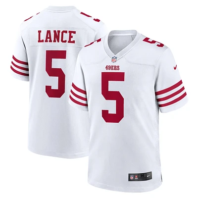 Maillot de match joueur Nike Trey Lance pour hommes des San Francisco 49ers blanc