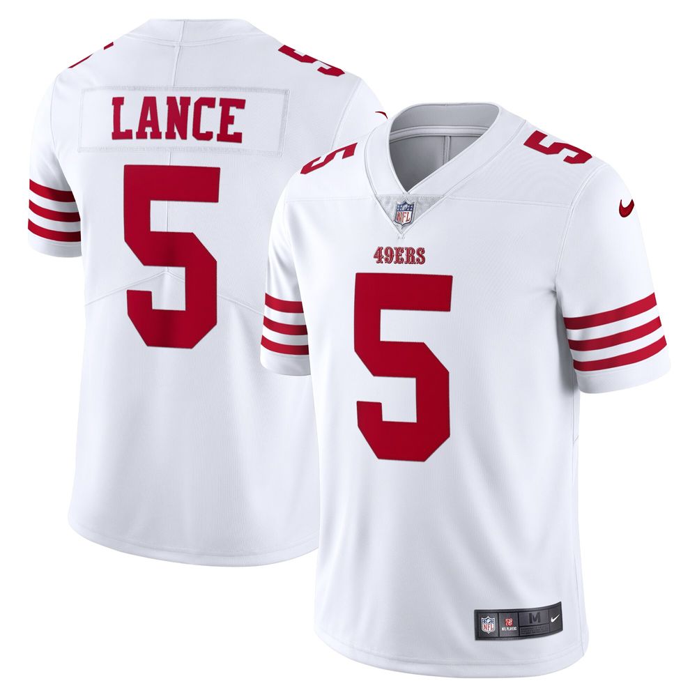 Men's Nike Trey Lance White San Francisco 49ers Vapor Limited Jersey