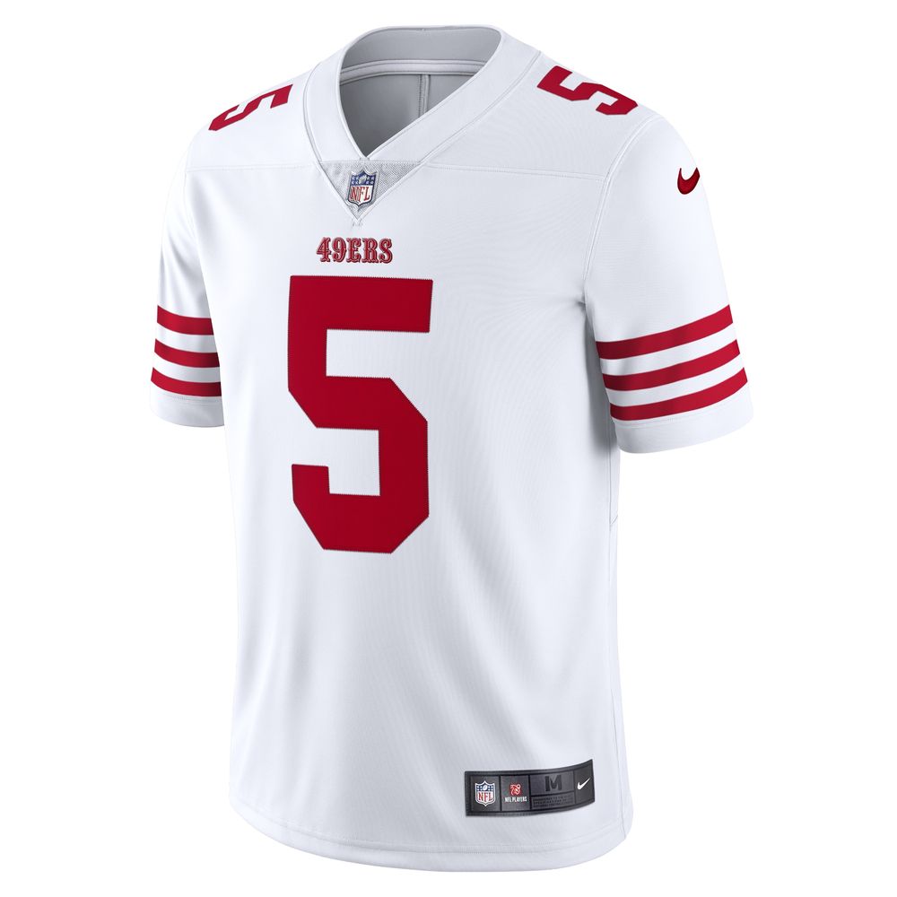 Men's Nike Trey Lance White San Francisco 49ers Vapor Limited Jersey