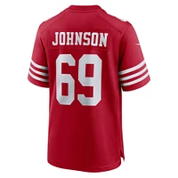 Men's Nike Zack Johnson  Scarlet San Francisco 49ers Team Game Jersey
