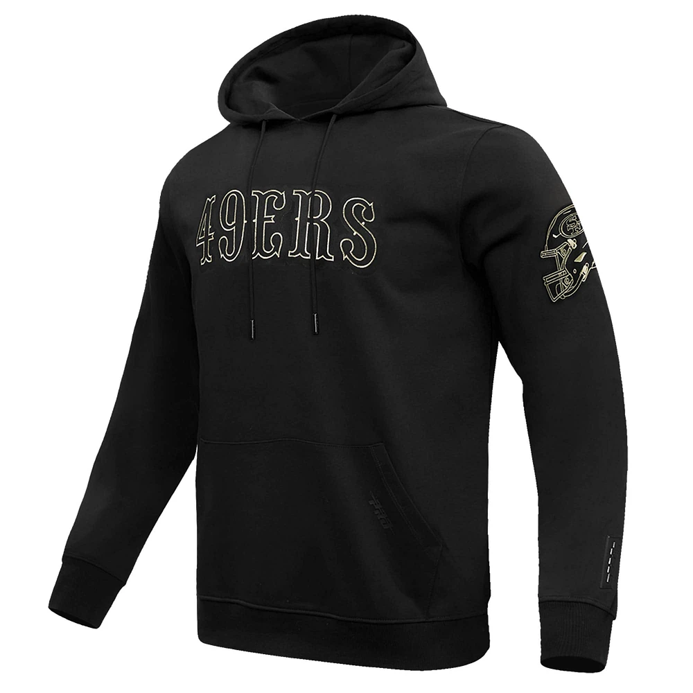 Men's Pro Standard Black San Francisco 49ers Classic Chenille Pullover Hoodie