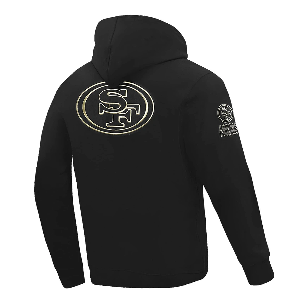 Men's Pro Standard Black San Francisco 49ers Classic Chenille Pullover Hoodie