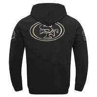 Men's Pro Standard Black San Francisco 49ers Classic Chenille Pullover Hoodie