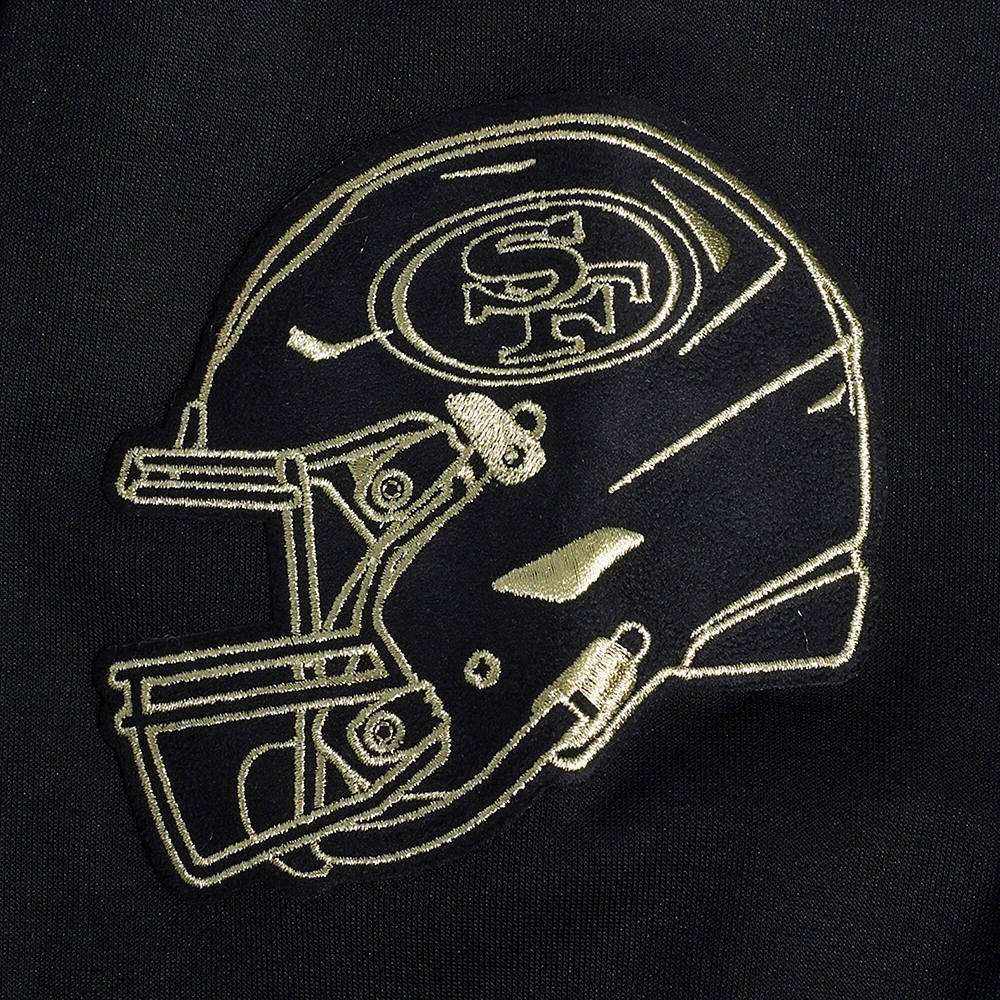 Men's Pro Standard Black San Francisco 49ers Classic Chenille Pullover Hoodie