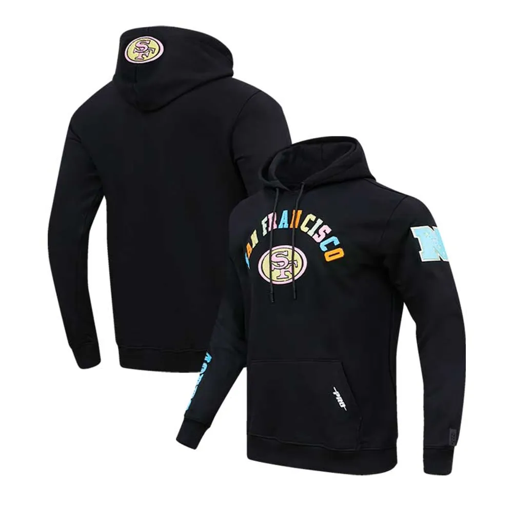 Lids San Francisco 49ers Pro Standard Neon Graphic Pullover Hoodie - Black