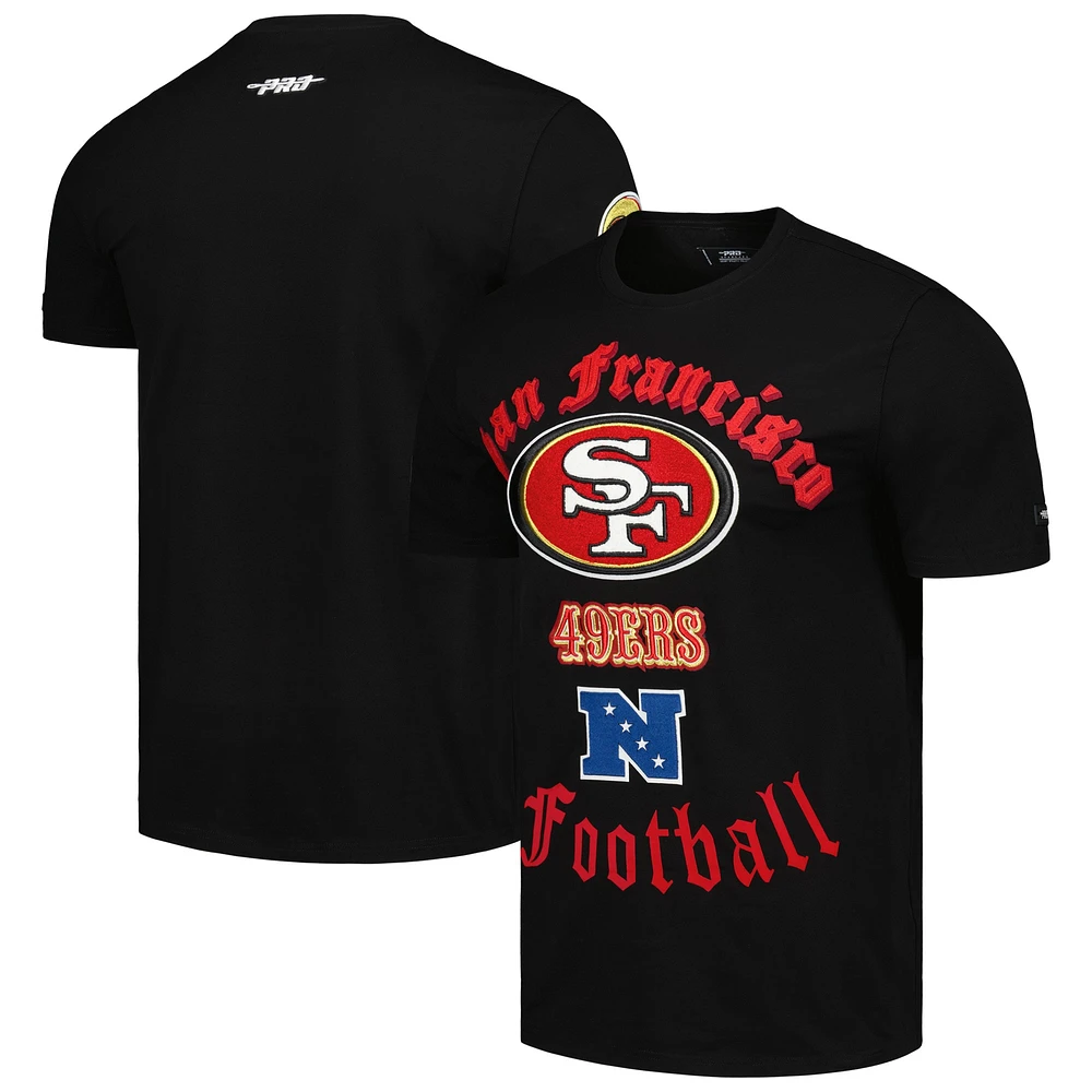 T-shirt Pro Standard San Francisco 49ers Old English pour homme noir