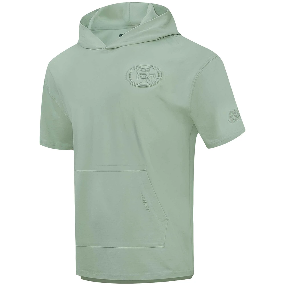 Men's Pro Standard Light Green San Francisco 49ers Neutrals Short Sleeve Pullover Hoodie