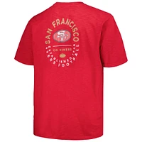 T-shirt pour homme Profile Scarlet San Francisco 49ers Big & Tall Two-Hit Throwback