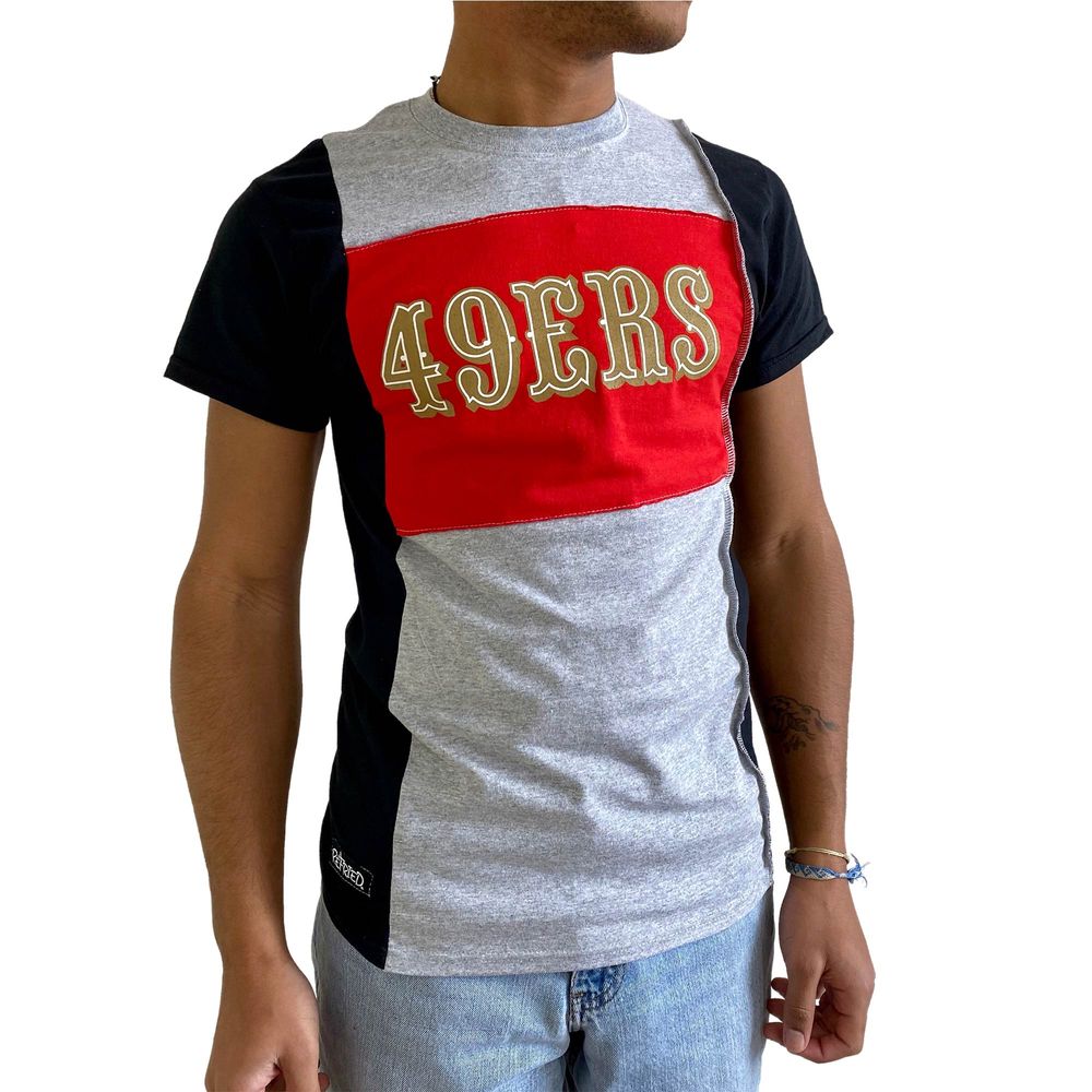 Men's Refried Apparel Heather Gray San Francisco 49ers Sustainable Split T-Shirt