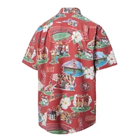 Chemise boutonnée panoramique rouge San Francisco 49ers de Reyn Spooner pour homme