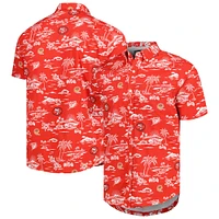 Chemise boutonnée à imprimé Kekai pour hommes Reyn Spooner Scarlet San Francisco 49ers