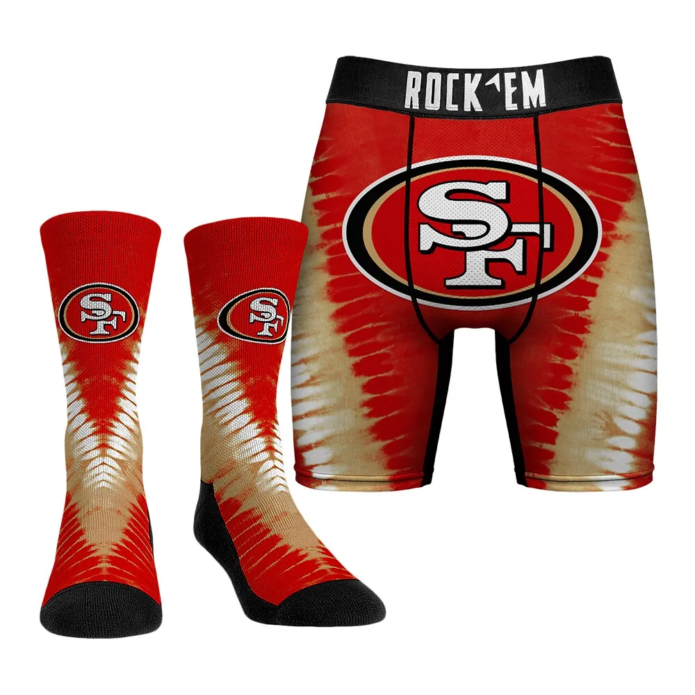 Men's Rock Em Socks San Francisco 49ers Local Food Underwear and Crew Socks  Combo Pack