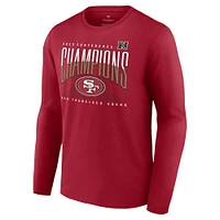 Men's Scarlet San Francisco 49ers 2023 NFC Champions Hometown Not Done Long Sleeve T-Shirt