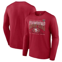 T-shirt à manches longues pour homme Scarlet San Francisco 49ers, champions NFC 2023, Hometown Not Done