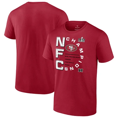 T-shirt Scarlet San Francisco 49ers 2023 NFC Champions pour homme côté droit Big & Tall