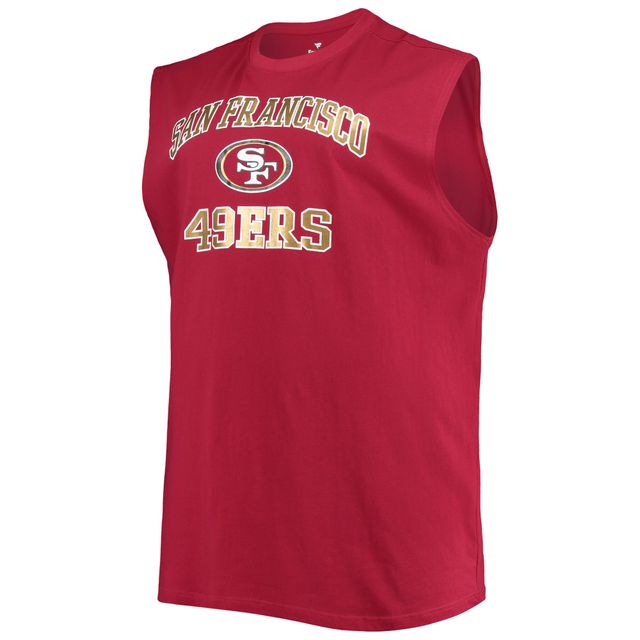 Débardeur musclé Scarlet San Francisco 49ers Big & Tall pour hommes