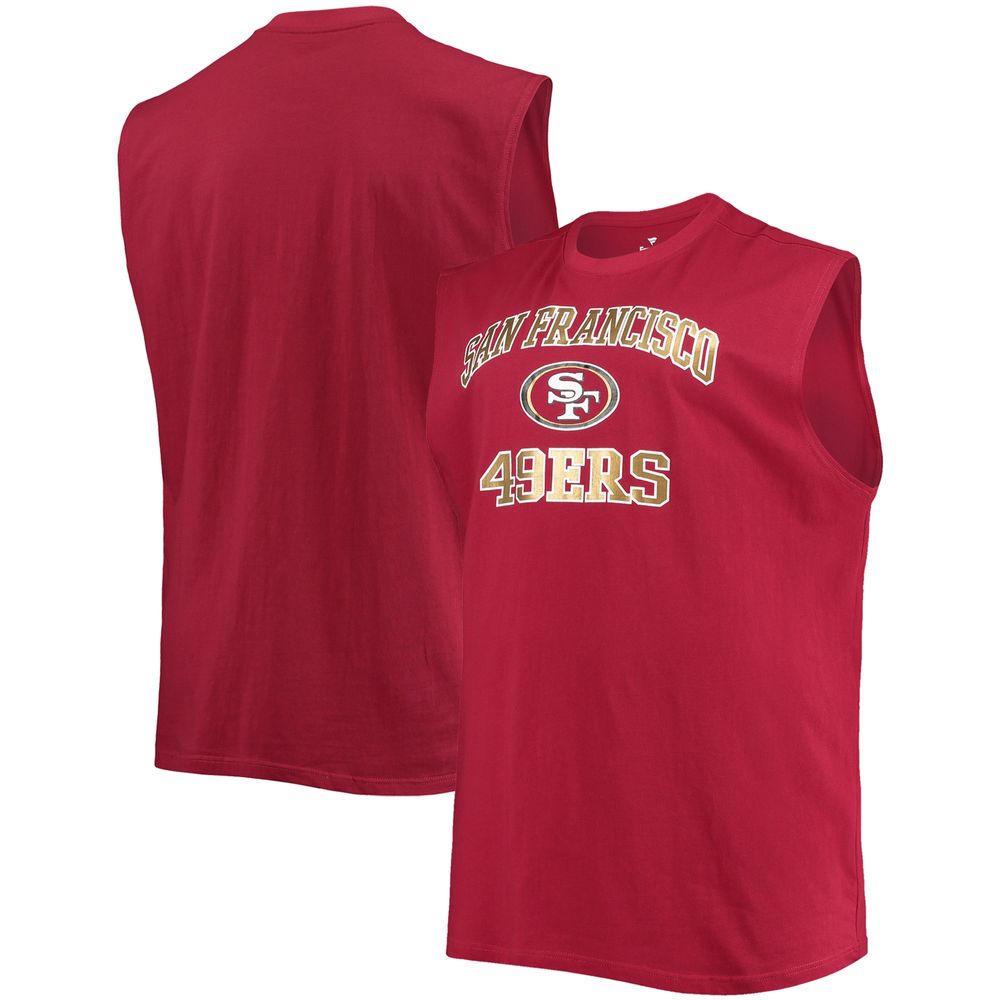 Men's Scarlet San Francisco 49ers Big & Tall Muscle Tank Top