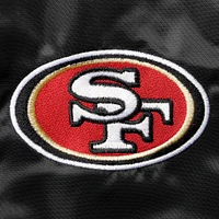Veste Starter Noir San Francisco 49ers Locker Room Satin Varsity Full-Snap pour homme