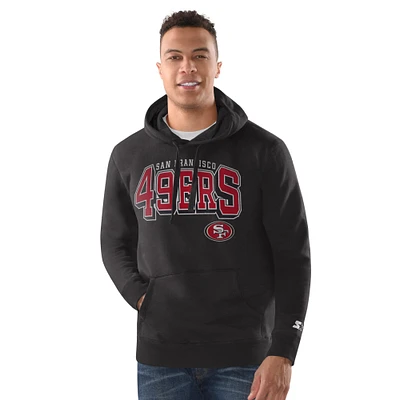 Sweat à capuche vintage pour homme Starter Charcoal San Francisco 49ers