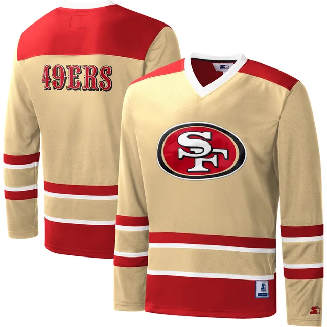 Lids San Francisco 49ers Nike Historic Raglan Crew Performance Sweater -  Scarlet/Gold