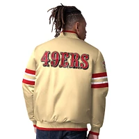 Men's Starter Gold San Francisco 49ers Scout II Full-Snap Varsity Jacket