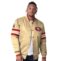 Men's Starter Gold San Francisco 49ers Scout II Full-Snap Varsity Jacket