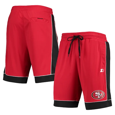 Starter Scarlet/Black San Francisco 49ers Fan Favorite Fashion Shorts pour homme