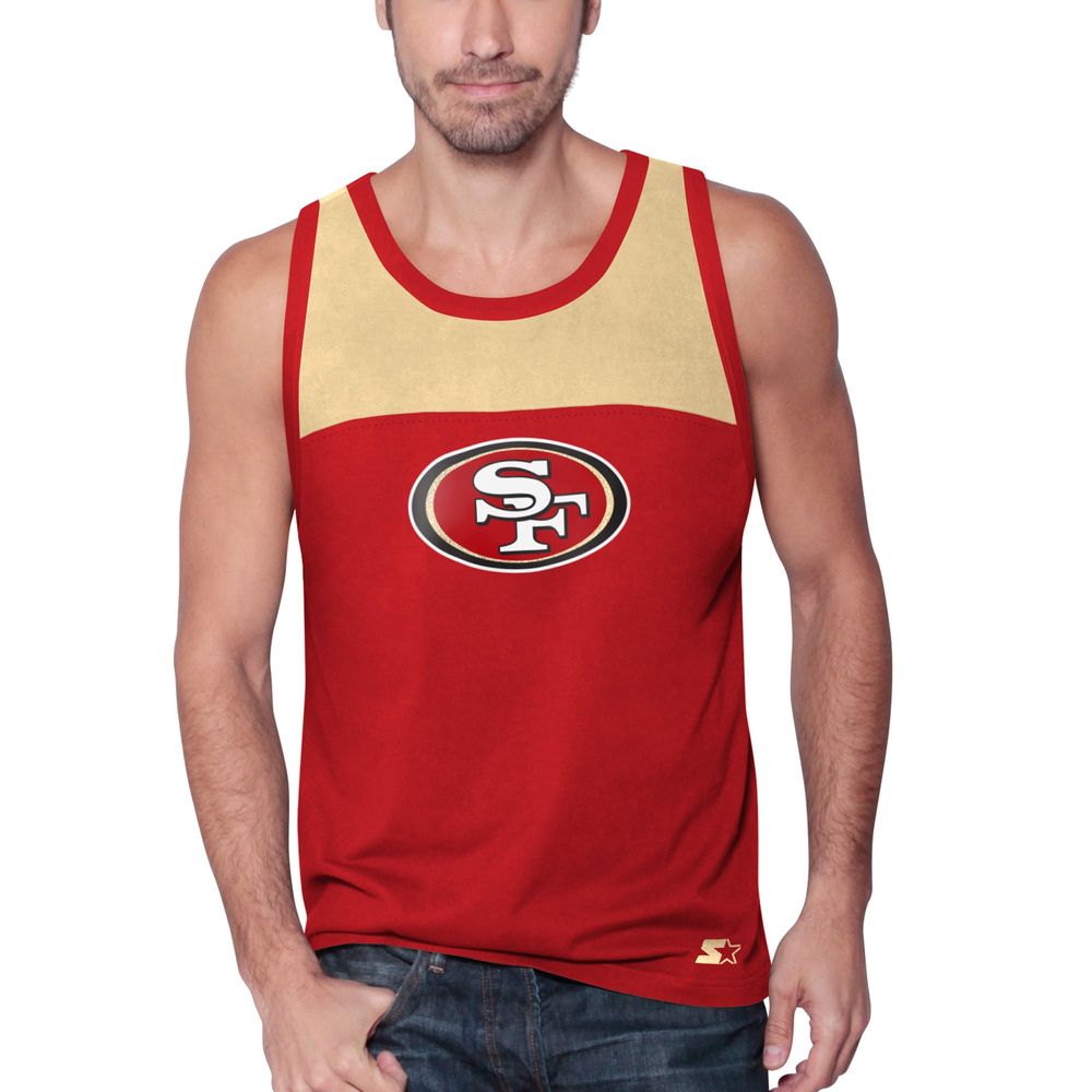 Men's Starter Scarlet/Gold San Francisco 49ers Touchdown Fashion - Tank Top