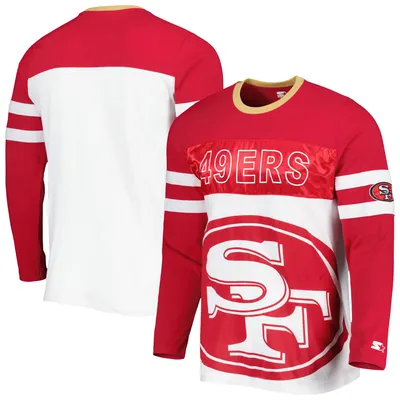 San Francisco 49ers Nike Women's Sideline Performance Long Sleeve Hoodie T- Shirt - Scarlet