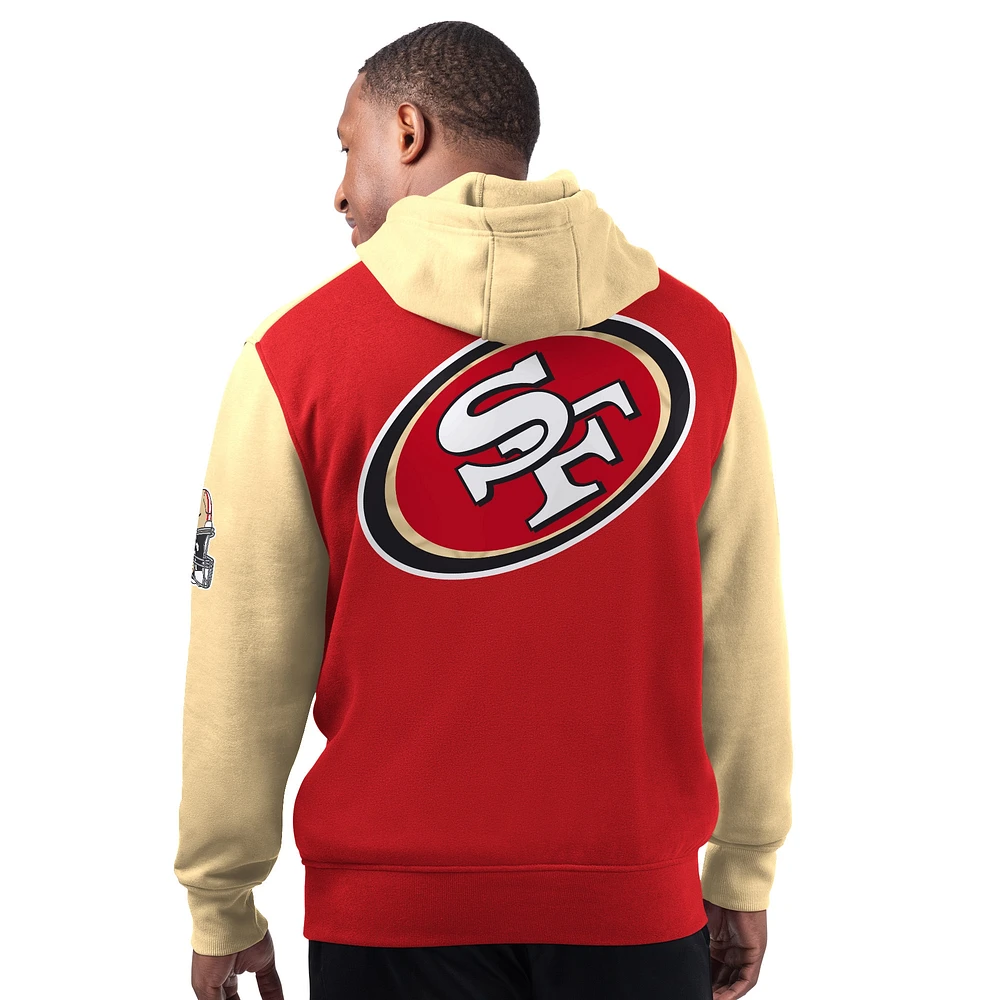 Sweat à capuche Starter Scarlet Extreme pour homme des San Francisco 49ers