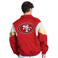 Men's Starter Scarlet San Francisco 49ers Yard Line Full-Zip Jacket