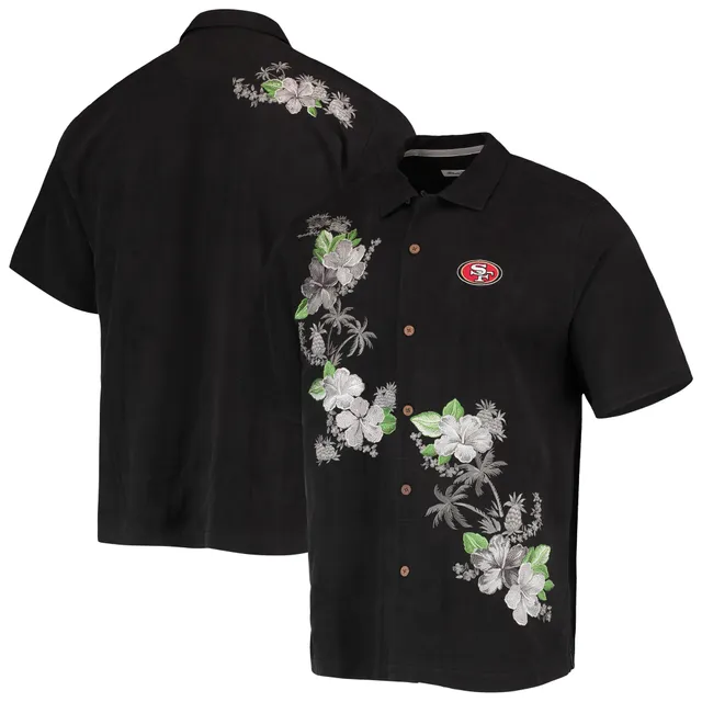 San Francisco Giants Tommy Bahama Silk Camp Button-Up Shirt - Black