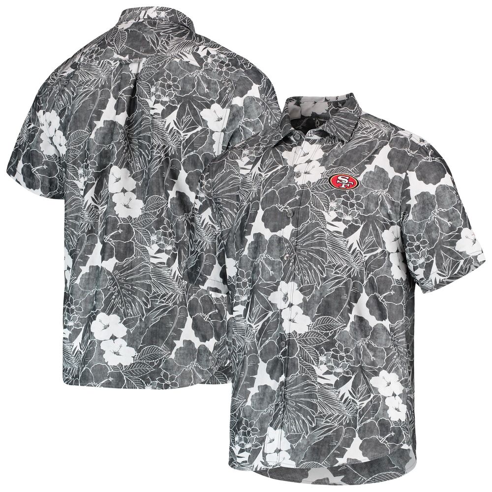 Tommy Bahama Men's Tommy Bahama Black San Francisco 49ers Coconut Point  Playa Floral IslandZone Button-Up Shirt