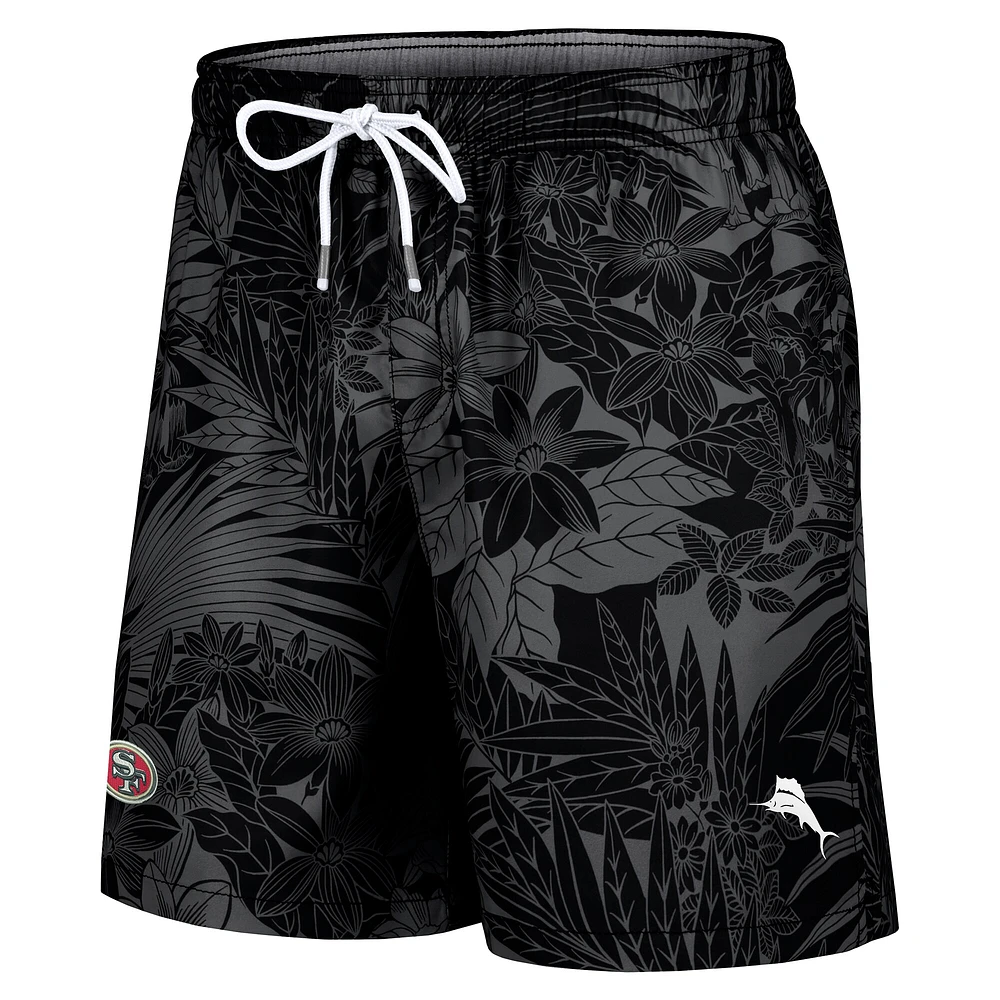 Men's Tommy Bahama Black San Francisco 49ers Naples Santiago Palm Shorts
