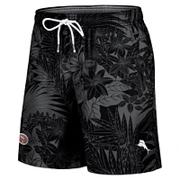 Men's Tommy Bahama Black San Francisco 49ers Naples Santiago Palm Shorts