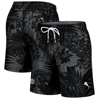 Men's Tommy Bahama Black San Francisco 49ers Naples Santiago Palm Shorts