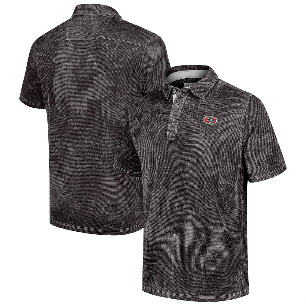 Men's Tommy Bahama  Black San Francisco 49ers Sport Santiago Paradise Polo