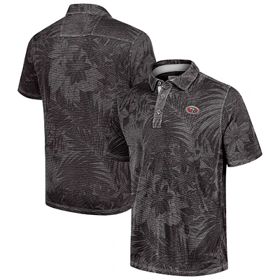 Men's Tommy Bahama  Black San Francisco 49ers Sport Santiago Paradise Polo
