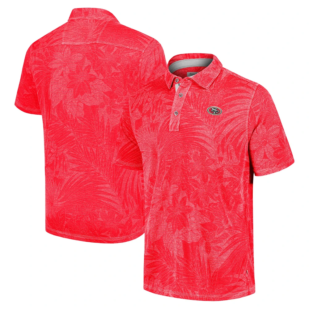 Polo Tommy Bahama Scarlet pour homme des 49ers de San Francisco Sport Santiago Paradise