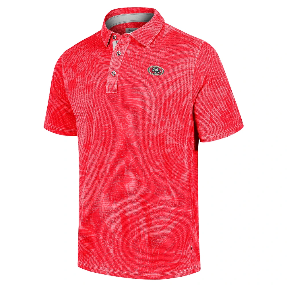 Polo Tommy Bahama Scarlet pour homme des 49ers de San Francisco Sport Santiago Paradise