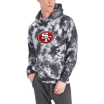 Men's Tommy Hilfiger Black San Francisco 49ers Stanley Tie-Dye - Pullover Hoodie