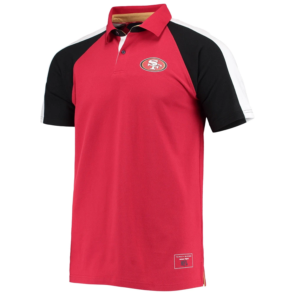 Men's Tommy Hilfiger Scarlet/White San Francisco 49ers Holden Raglan Polo