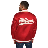 Veste en satin à boutons-pression Dante Scarlet de Tommy Hilfiger pour homme des San Francisco 49ers