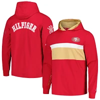 T-shirt à capuche manches longues Tommy Hilfiger Scarlet San Francisco 49ers Morgan pour hommes