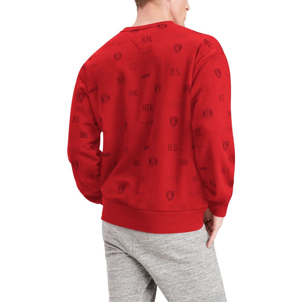 Tommy Hilfiger Men's Tommy Hilfiger Scarlet San Francisco 49ers Reid  Graphic - Pullover Sweatshirt