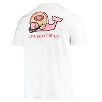 Men's Vineyard Vines White San Francisco 49ers Big & Tall Helmet T-Shirt