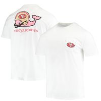 Men's Vineyard Vines White San Francisco 49ers Big & Tall Helmet T-Shirt