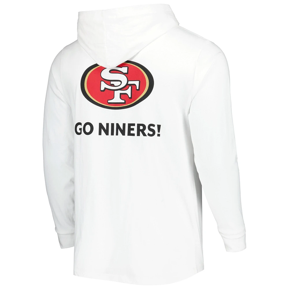 Men's Vineyard Vines White San Francisco 49ers Local Long Sleeve Hoodie T-Shirt