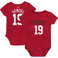 Nouveau-né et nourrisson Deebo Samuel Scarlet San Francisco 49ers Mainliner Player Name & Number Body